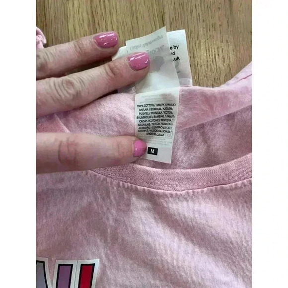 Beatles All You Need is Love Skinny‎ Fit Tee Shirt, Medium, Pink, short sleeve - Picture 6 of 6